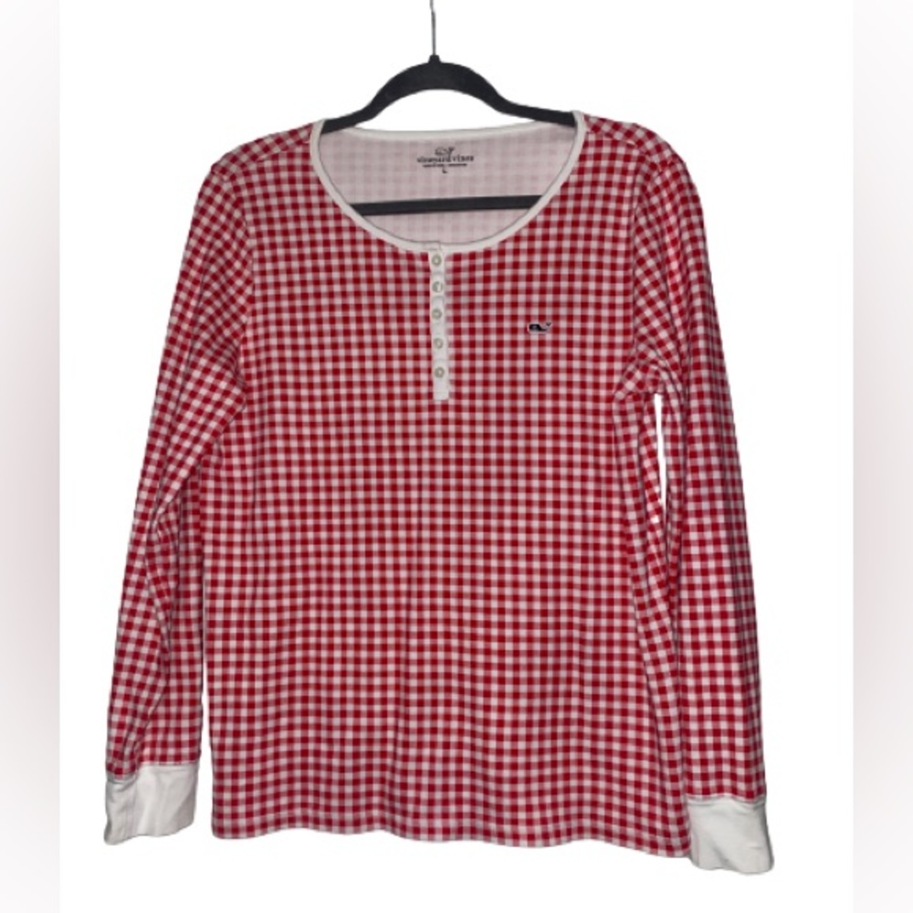 Vineyard Vines Gingham Print Top